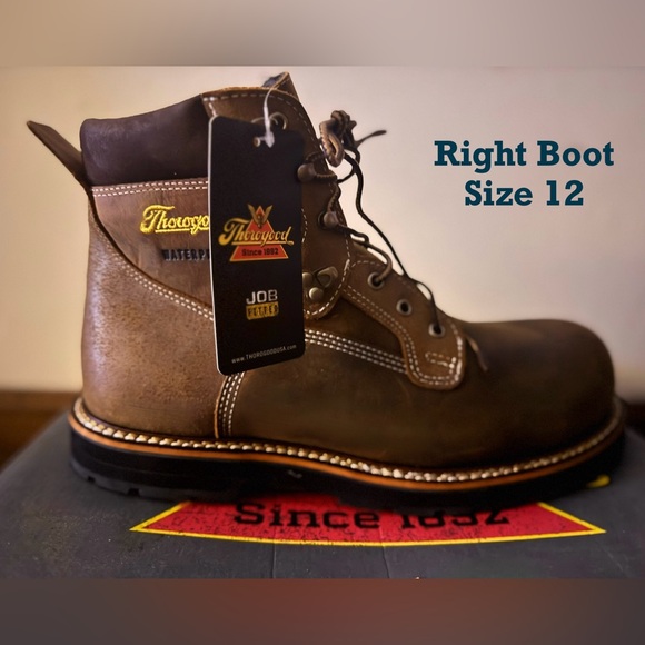 NEW Thorogood Waterproof Composite Toe Men’s Work Boots- Diff Sizes! L 13 / R 12 - Picture 9 of 16